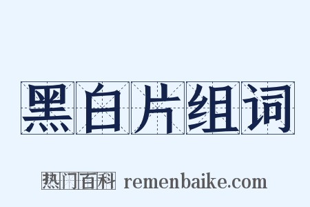 黑白片组词是什么意思的图片